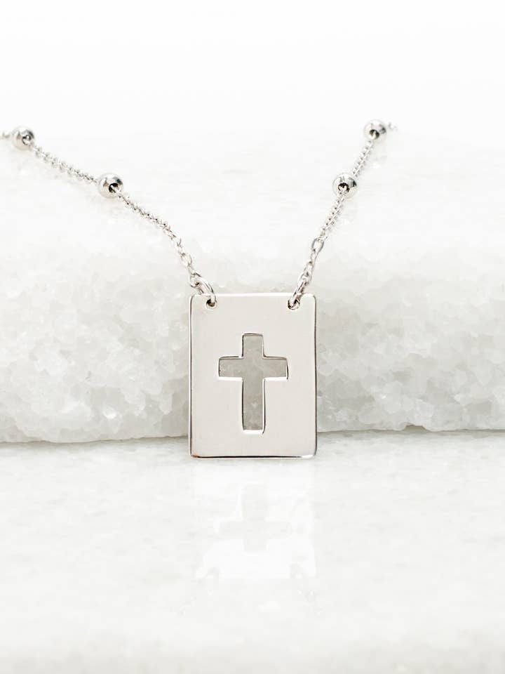 Sanctuary Sterling Silver Cross Necklace for wholesale by Starfish Project UK