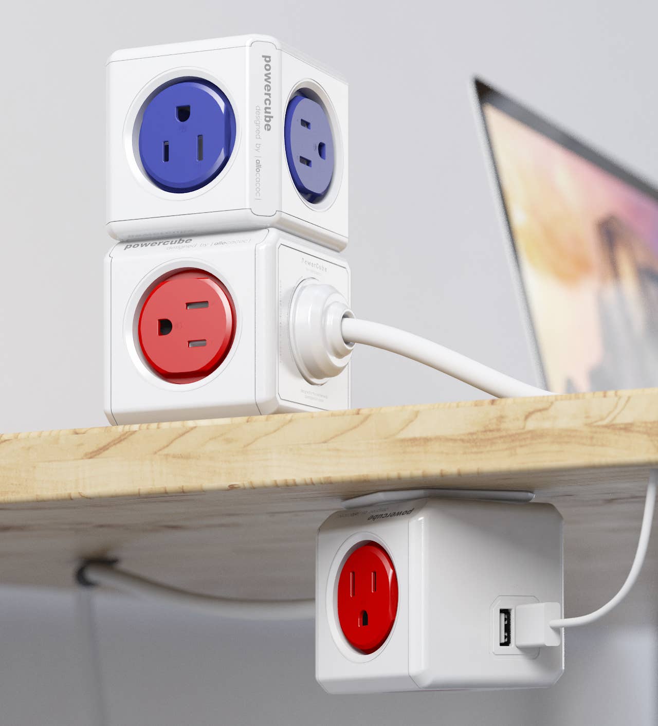 Allocacoc DesignNest - Venta al por mayor Adaptador de corriente - PowerCube Extended - Protector contra sobretensiones de 5 tomas con cable de 1,5 m9