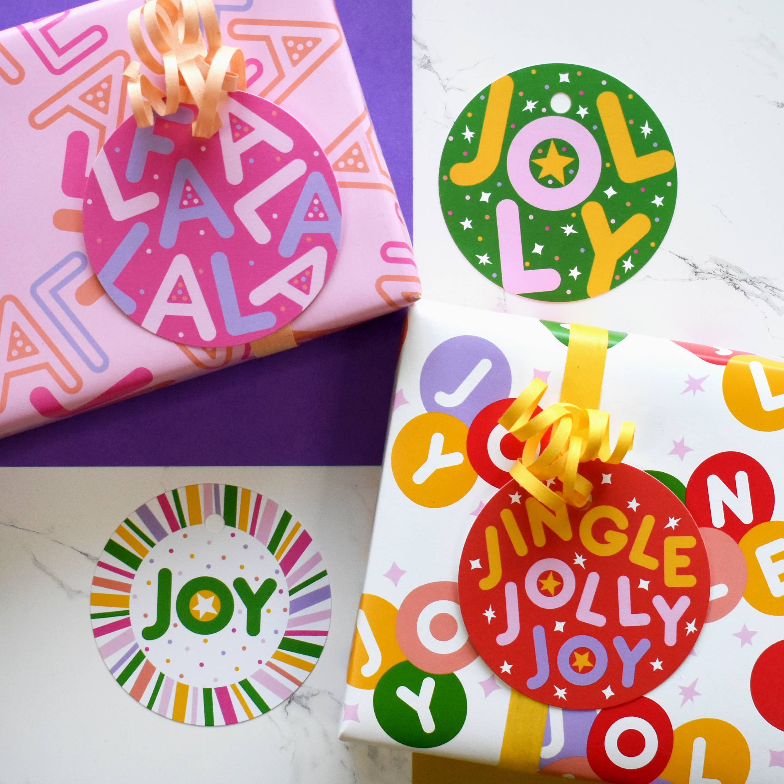 MASU - Wholesale Flat Wrap - Christmas & Pinkmas FaLaLaLaLa Recycled Wrapping Paper7