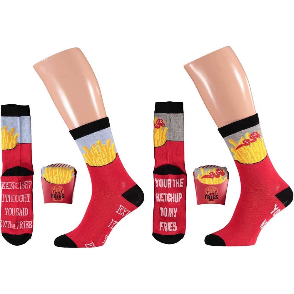 TRAAGOODS.COM – wholesale Socks – Unisex – French Fries Socks In Box (12 Pieces Per Display)2
