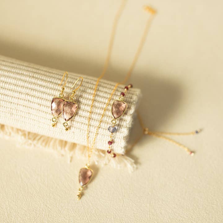 Rhodolite Garnet Gold Isla Collection for wholesale by Parken Jewelry