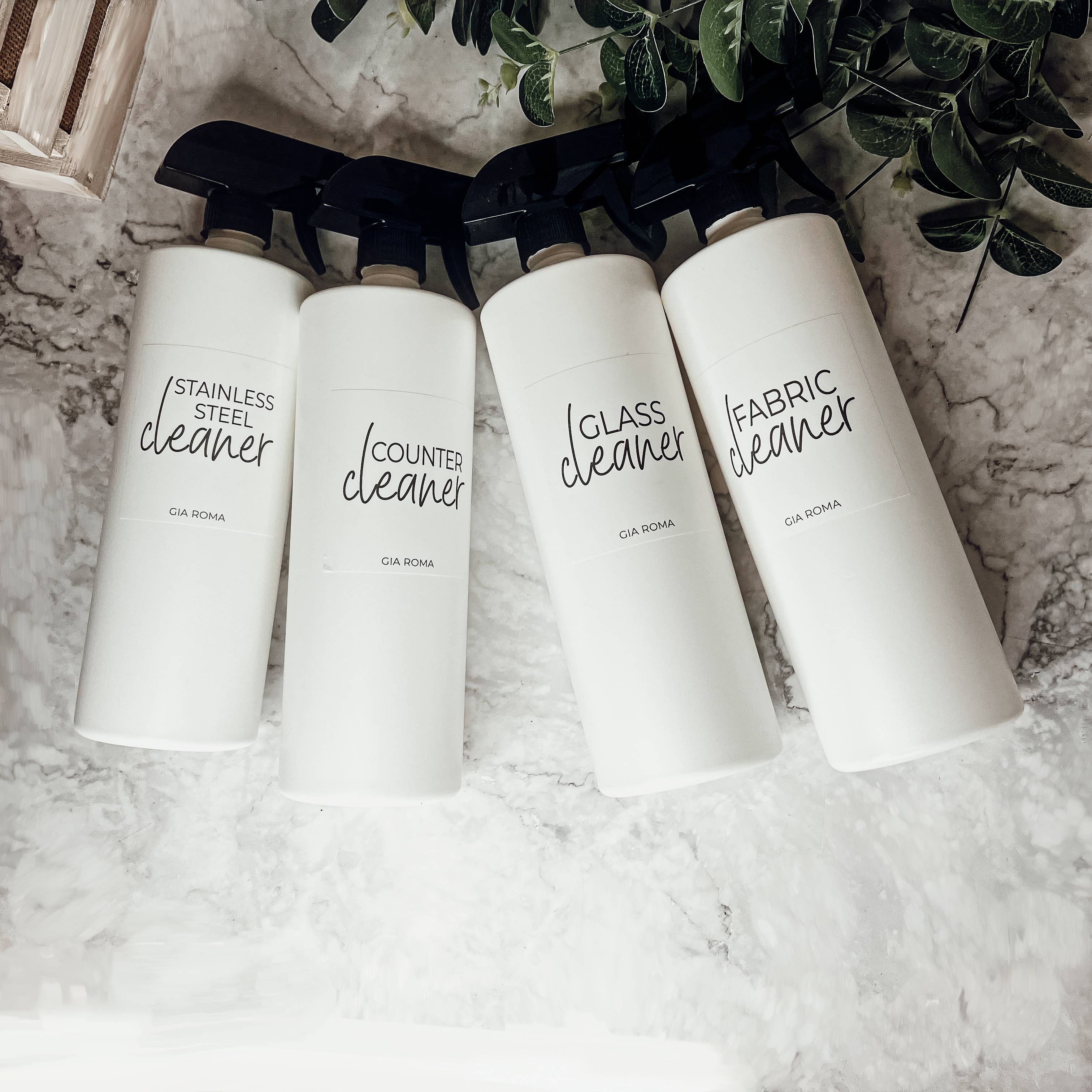 Gia Roma – Großhandel Sprühflaschen – 32 Unzen weiße wiederverwendbare Reinigungsspender Sprühflaschen aus Kunststoff13