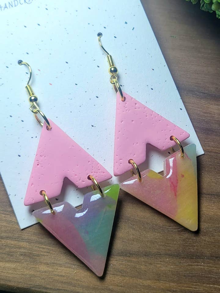 Translucent Abstract Diamond Dangles for wholesale by MK Lovely Boutique