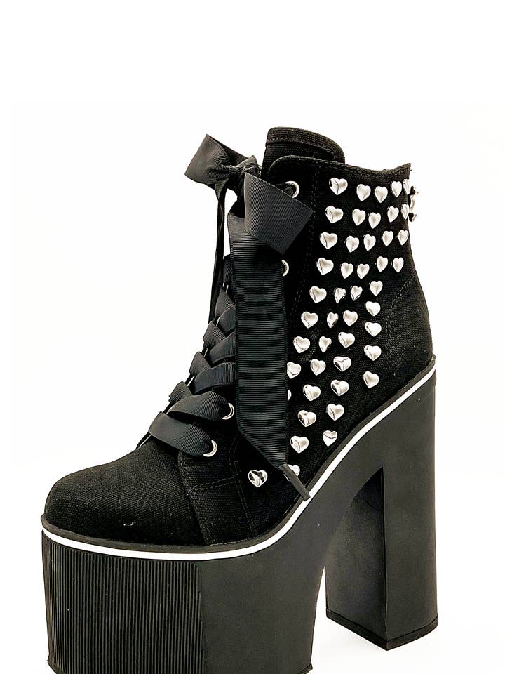 Charla Tedrick Footwear - Wholesale Platform Heels - Women's - Heartcore Platform Sneaker - Black1