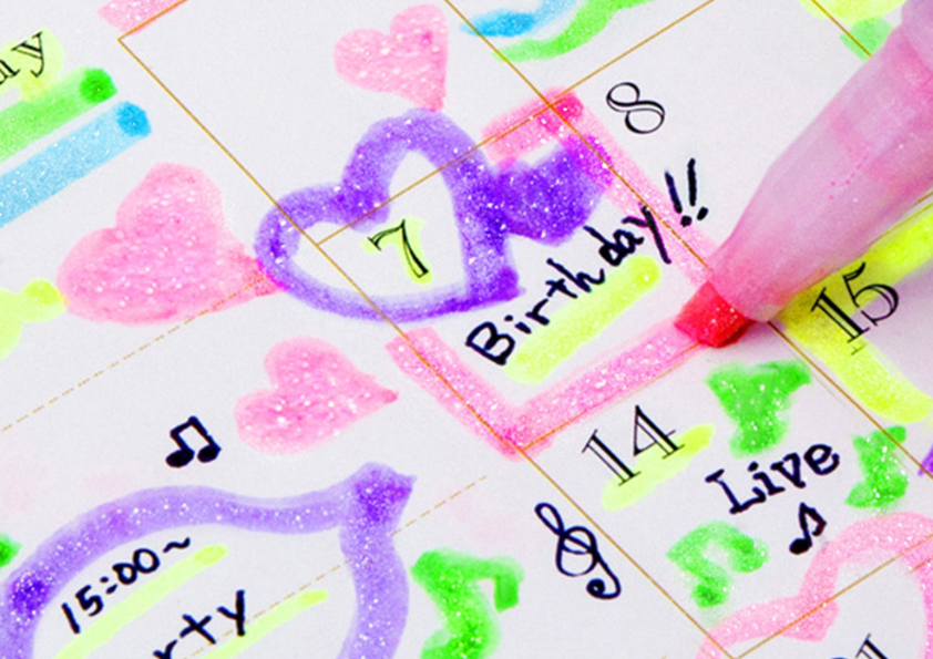 Hakubundo - Wholesale Highlighter - ZEBRA GLITTER HIGHLIGHTER KIRARICH PEN ※NOT HANGING PACKAGE1