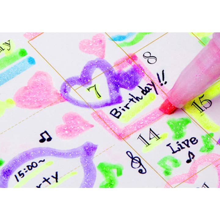 Hakubundo - Wholesale Highlighter - ZEBRA GLITTER HIGHLIGHTER KIRARICH PEN ※NOT HANGING PACKAGE1