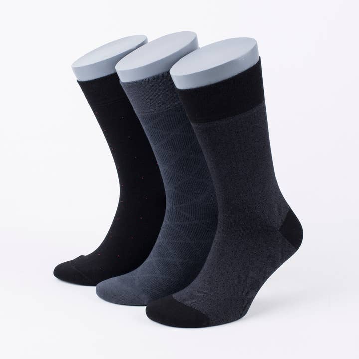 Premium Bamboo Crew Socks for Men – 3 Pair Set (Noble) for wholesale by ONESCK