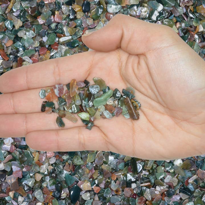 Fantasia Mining - Wholesale Spiritual stone/crystal - Tumbled Fancy Jasper Chips -.2" to .3" - China (1 lb)1