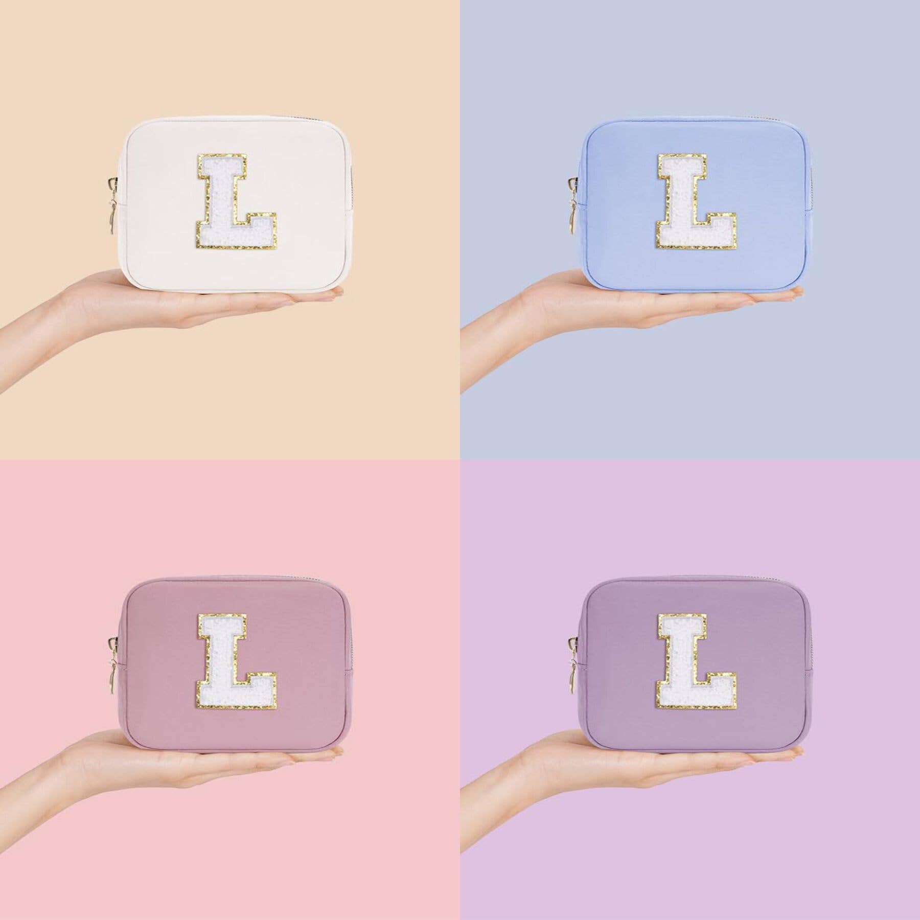 wandf – Großhandel Schmink-/Kosmetiktasche – Personalisierte Monogramm-Tasche Mini Initialen Schminktasche85