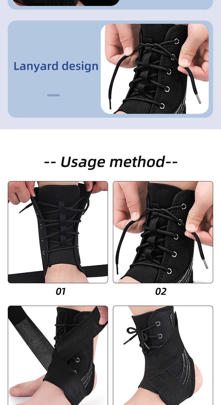 VIGOR – Großhandel Fußcreme – Knöchelbandage zum Schnüren mit Kompressionsriemen - Elastische Unterstützung8