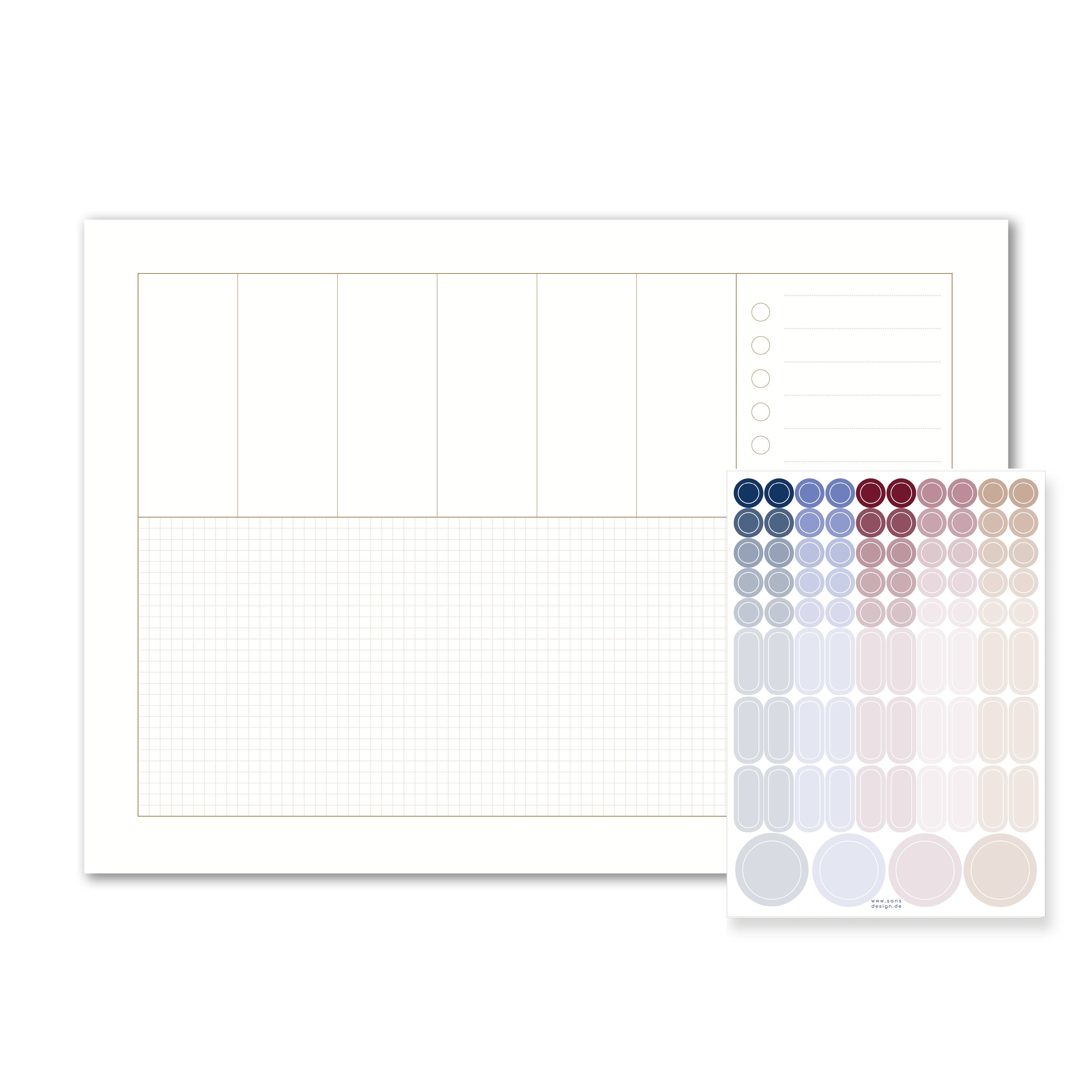 SANS.design - Wholesale Planner - Desk pad - Block A35