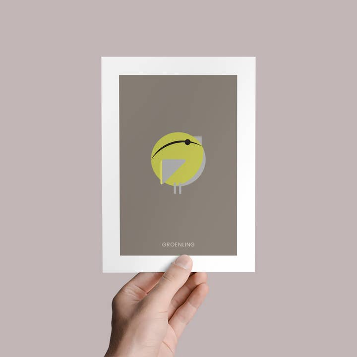Mini Artprint Groenling for wholesale by Burones