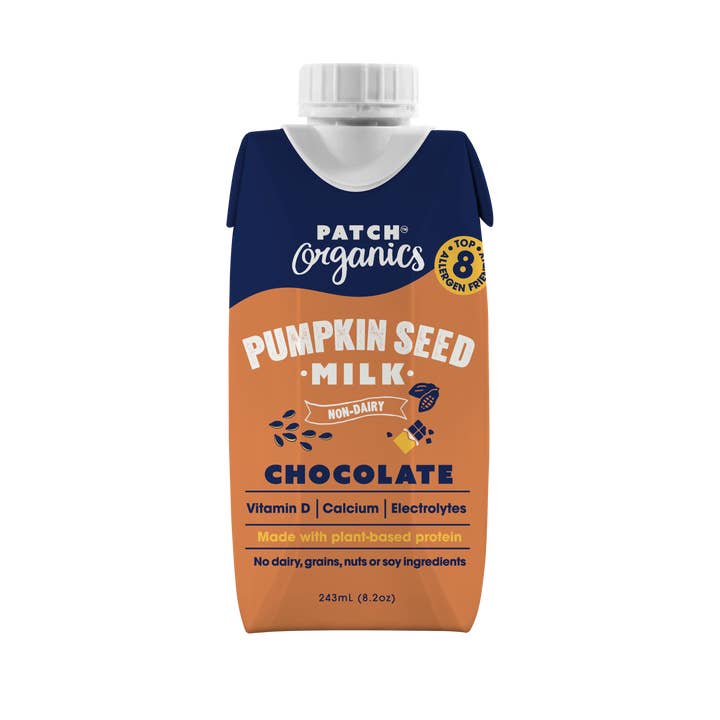 Patch Organics - Wholesale Non-Dairy Milk - Patch Organics Chocolate Pumpkin Seed Milk (12 pack 243 ml)