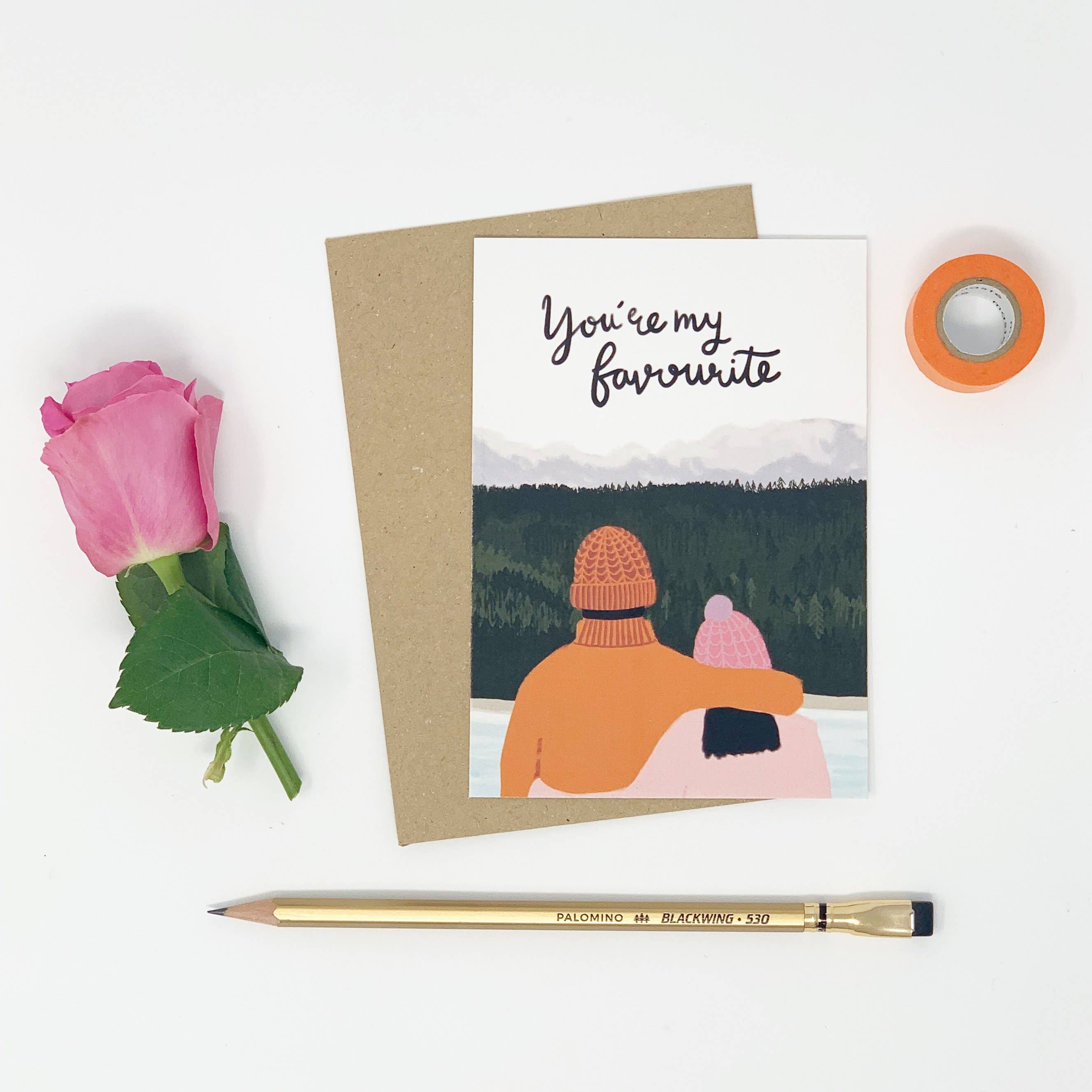 Lomond Paper Co – wholesale Love card – You're My Favourite Card1