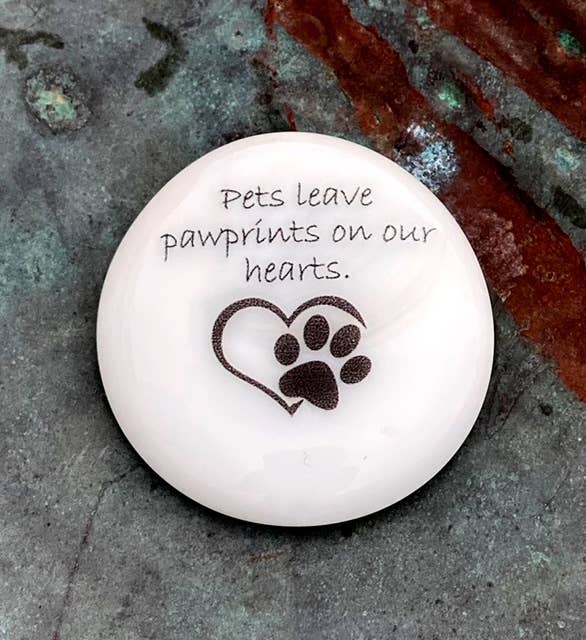 SHOPGIVECOURAGE – wholesale Spiritual stone/crystal – Pet Grief Imprinted Glass Stones (40) in Dough Bowl Display6