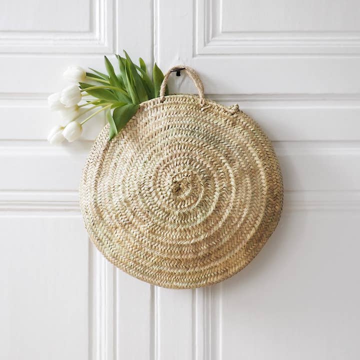 MIRAMAR Store – Sacola - Mulher por atacado – Bolsa Redonda de Palha Feita à Mão com Alça1