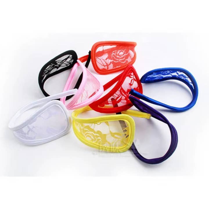 Pack Mix Match Colors Styles Women's C-Shape Thong Mesh Underwear for wholesale on Faire
