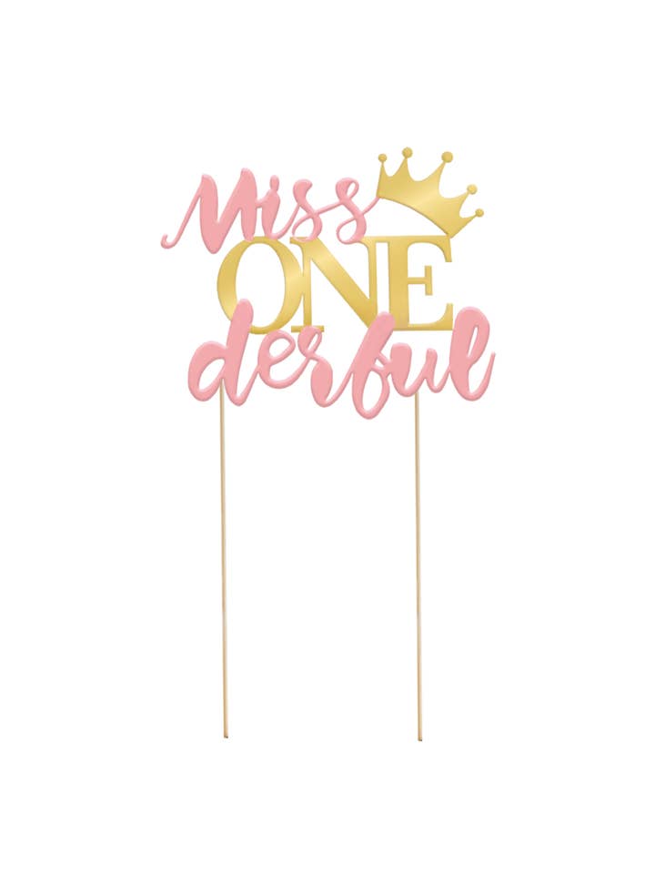 Cake topper - MRS. Onederful for wholesale by PD Party