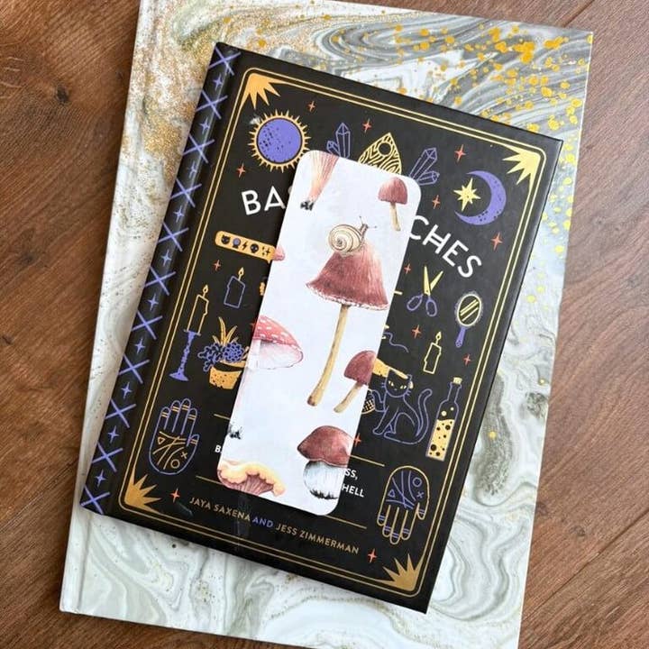Handmade Mushroom Bookmark for wholesale by Wonky Paper Co
