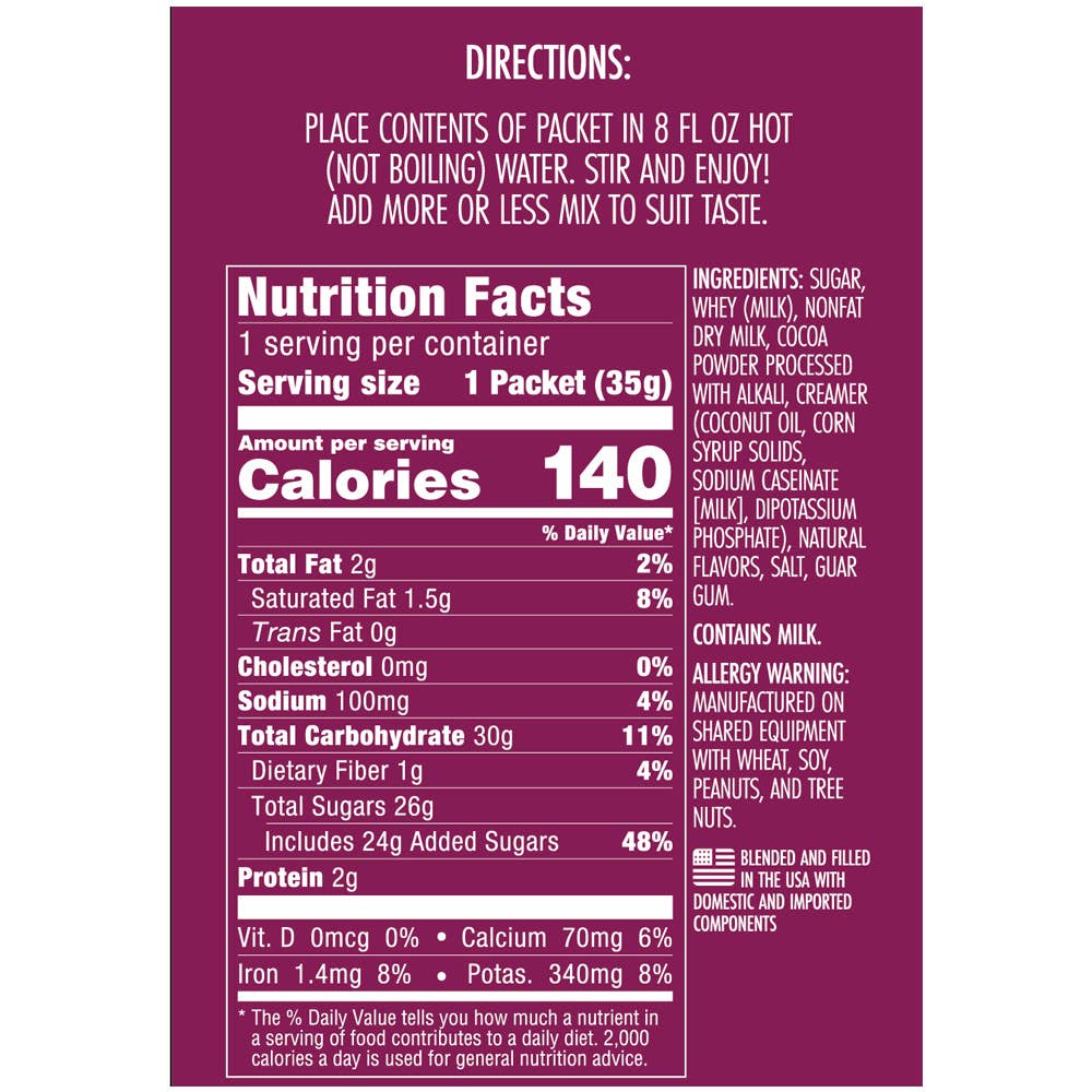 Door County Coffee - Wholesale Hot Cocoa Mix/Kit - Door County Chocolate Cherry Hot Cocoa - One Mug Packet1