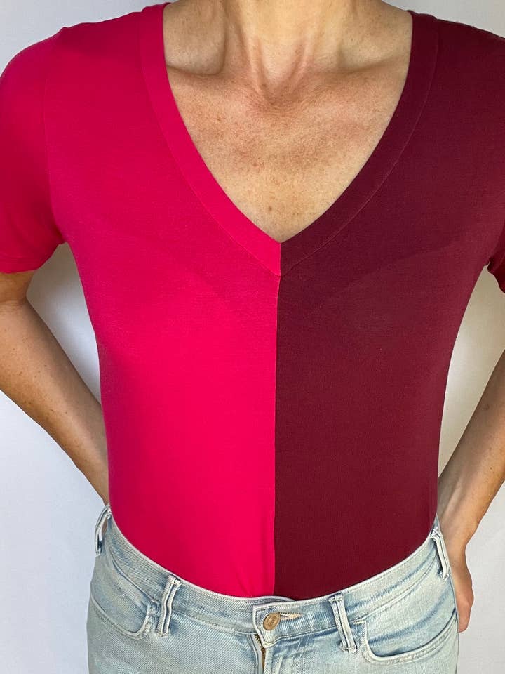 Manga corta con cuello en V para venta al por mayor de JOLA