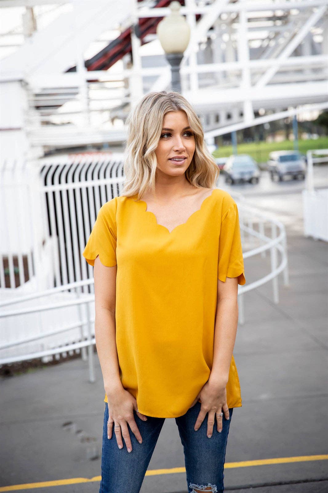 Tickled Teal - Vendita all'ingrosso Camicetta - Donna - Il Top Brea a Balze10