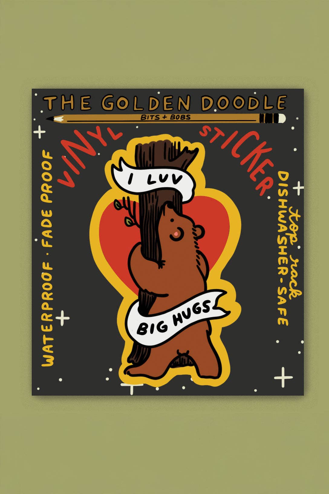 Stay Home Club - Wholesale Sticker - I Luv Big Hugs Sticker | Waterproof Vinyl Sticker