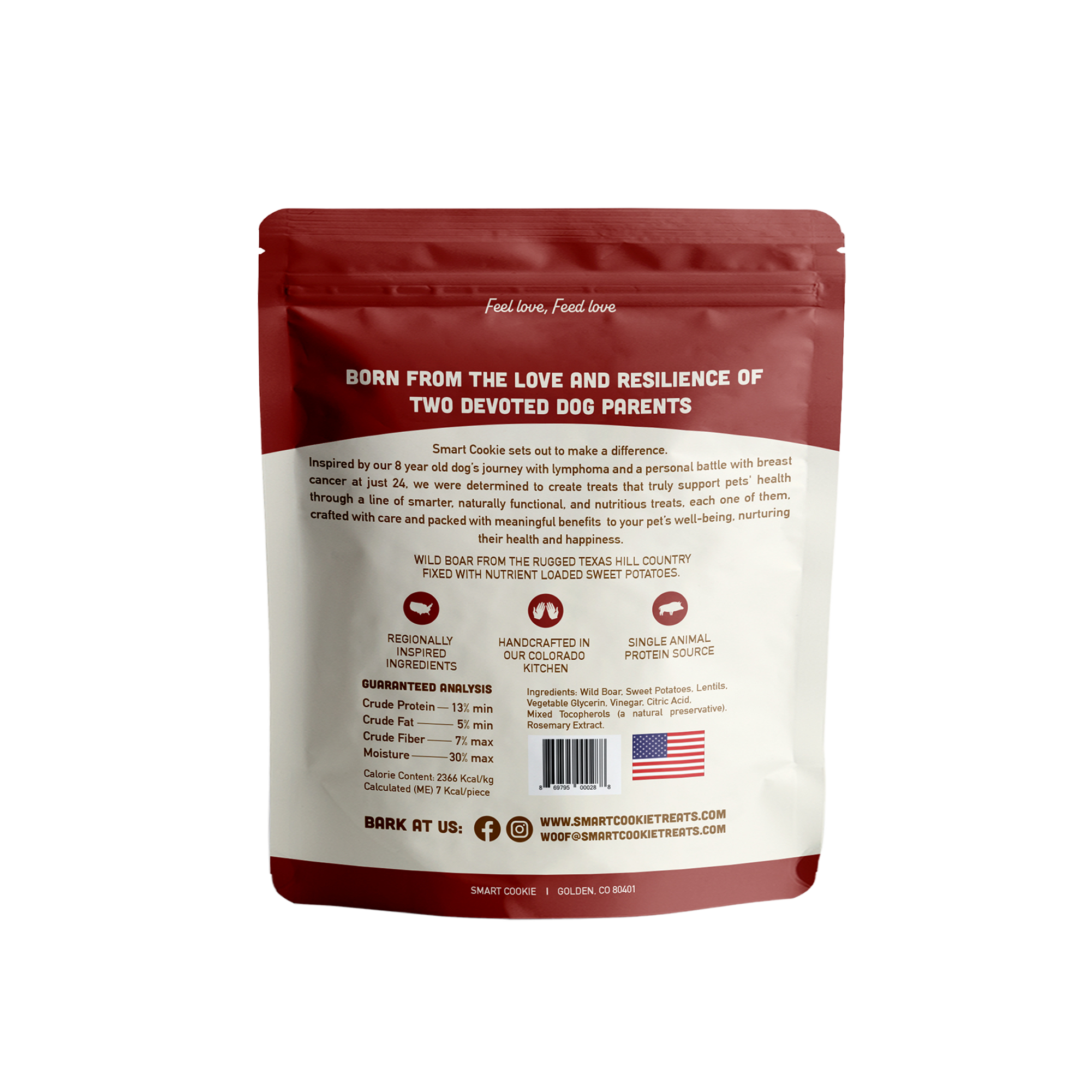 Smart Cookie Barkery - Wholesale Pet Treats - Dog - Wild Boar + Sweet Potato Soft & Chewy Dog Treat2