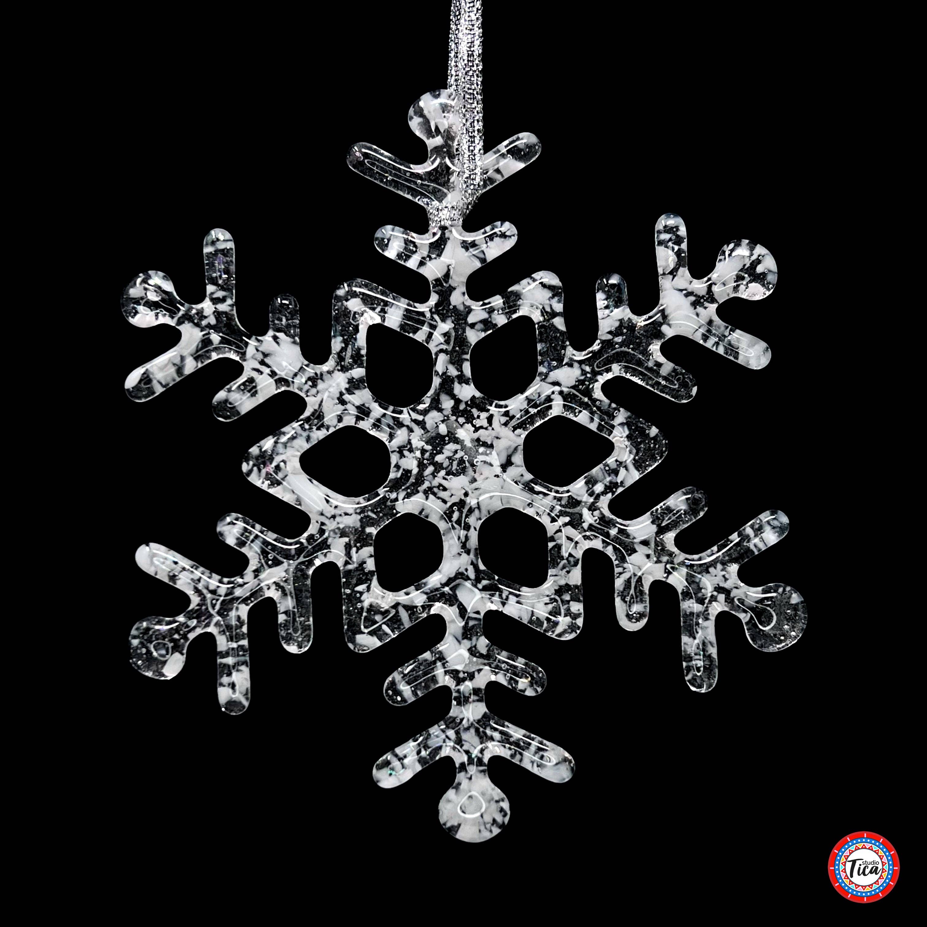 studioTica - Wholesale Ornament - Handmade Glass Snowflake - The Blizzard5