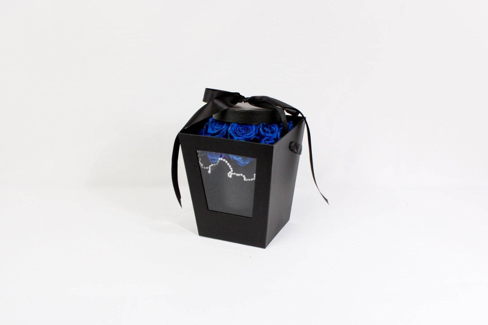 Elegant Design Supply - Wholesale Geschenkdoosje - Stijve draagtas met trapeziumvormig raam en bloemen3