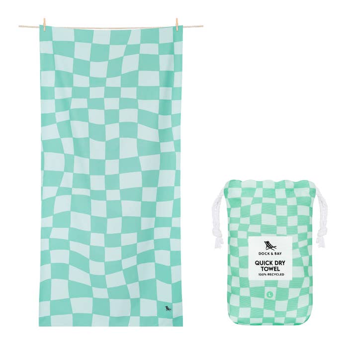 Dock & Bay Quick Dry Towels - Check Mate for wholesale by Dock & Bay USA