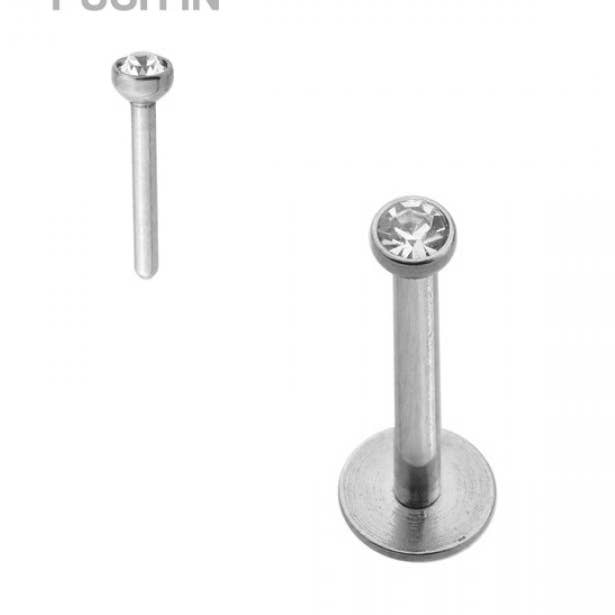 CRAVE - Wholesale Lip Ring - PRESS FIT LOOK THREADLESS PUSH-IN 316L SURGICAL STEEL LABRET0