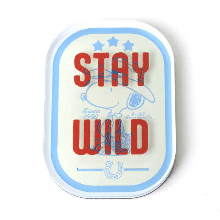 Magnete Acrilico Snoopy Stay Wild per la vendita all'ingrosso da parte di PINTRILL