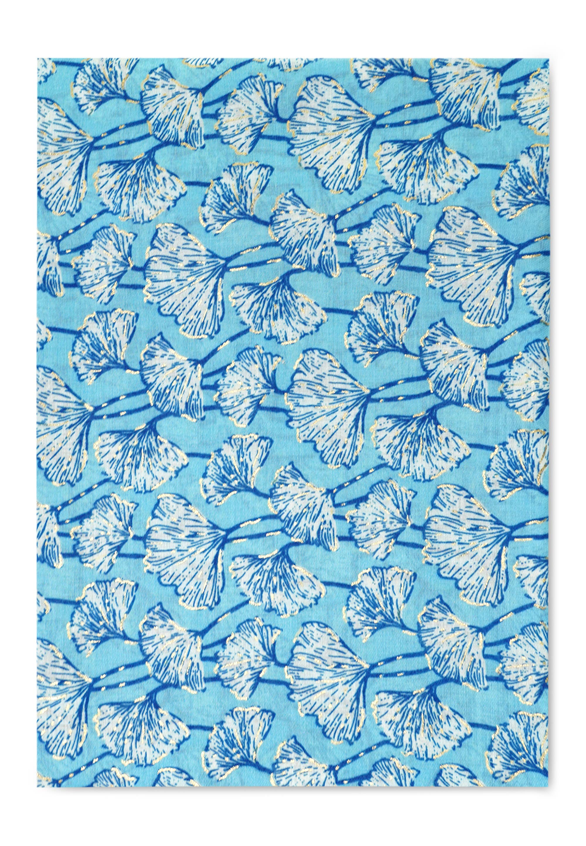 HJS – wholesale Scarf – Women's – Printed scarf 'CLOVER' - made of viscose with golden print5