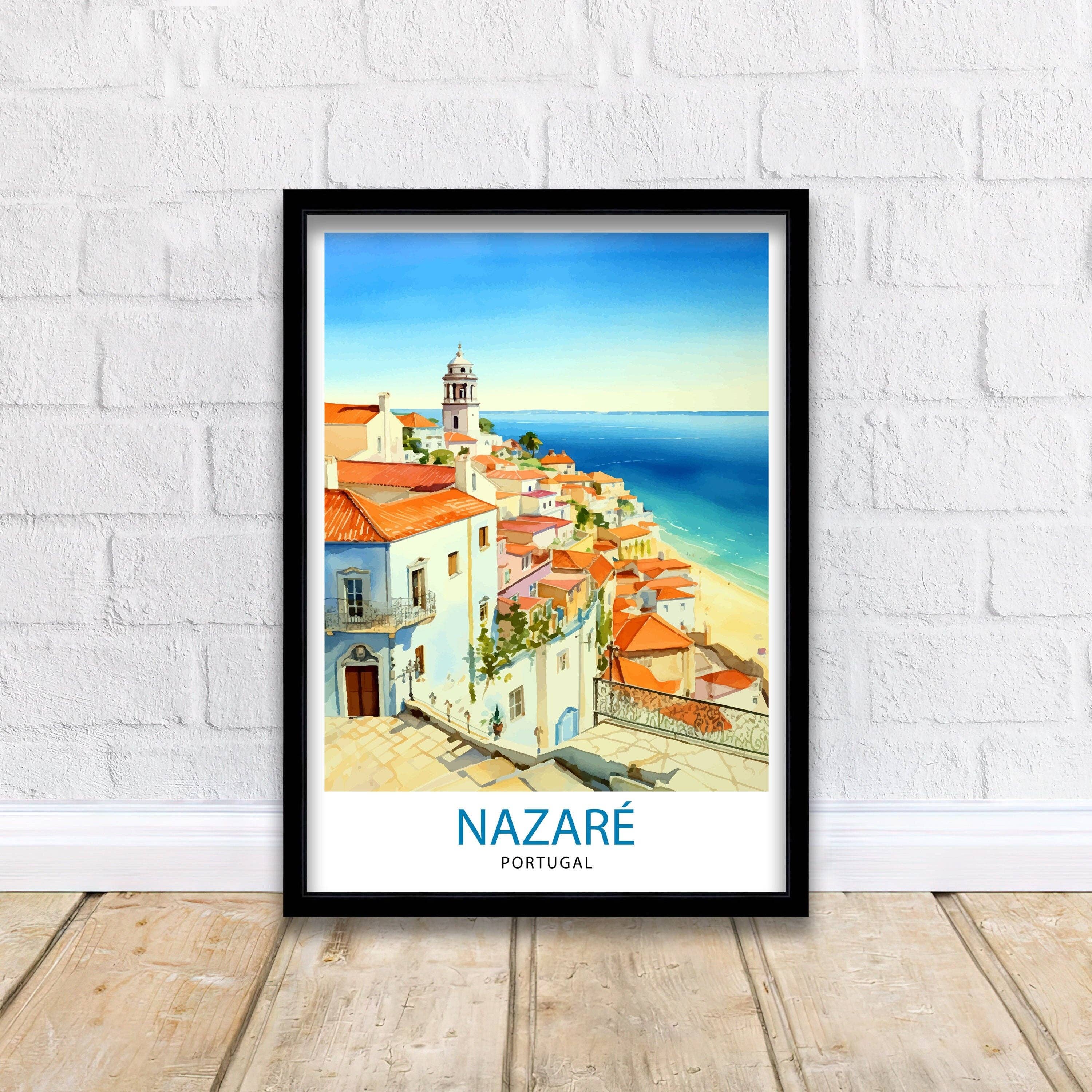 InkNPrintz – wholesale Art print – Nazare Portugal Travel Poster Nazare0