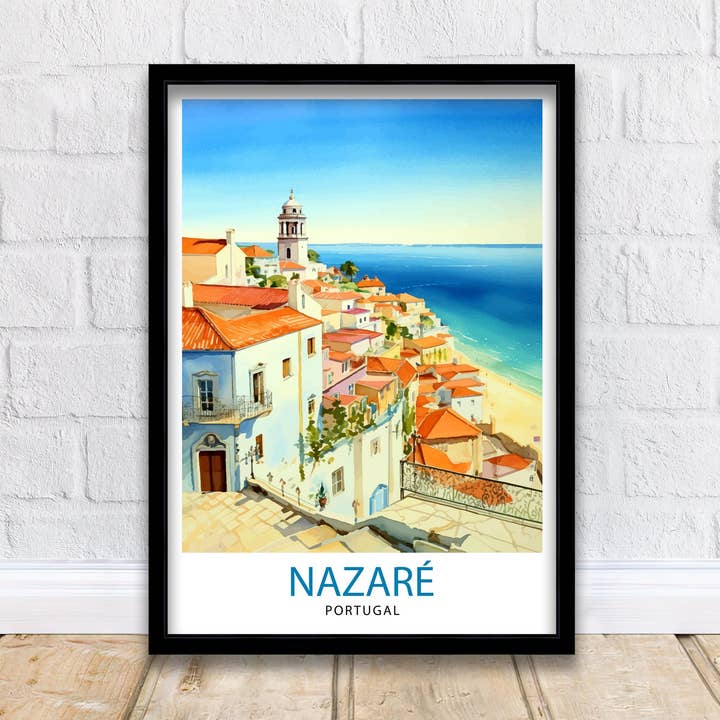 InkNPrintz – wholesale Art print – Nazare Portugal Travel Poster Nazare0
