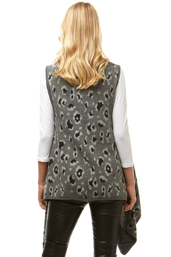 Hana - Vente Veste sans manches – femme - Gilet imprimé à motif léopard8