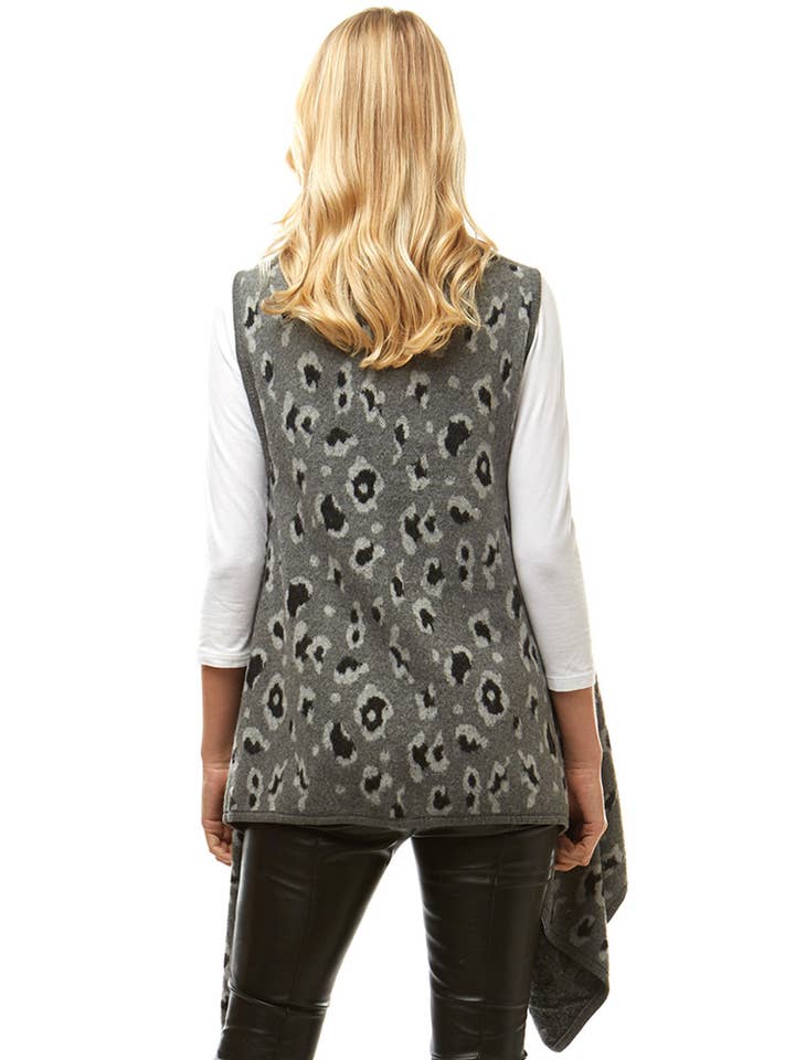 Hana - Vente Veste sans manches – femme - Gilet imprimé à motif léopard8