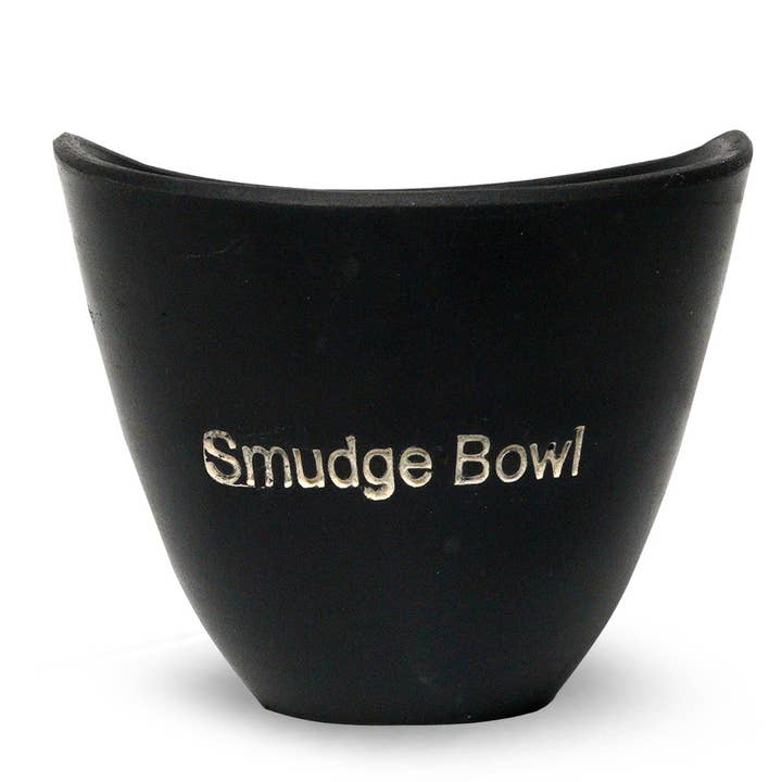 Green Tree - Wholesale Smudge Plate - Smudge Bowl Small Black