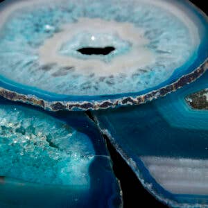 Cold River Mining - Wholesale Spiritual Stone/Crystal - TEAL AGATE SLABS, SLICES- Sold by the piece1