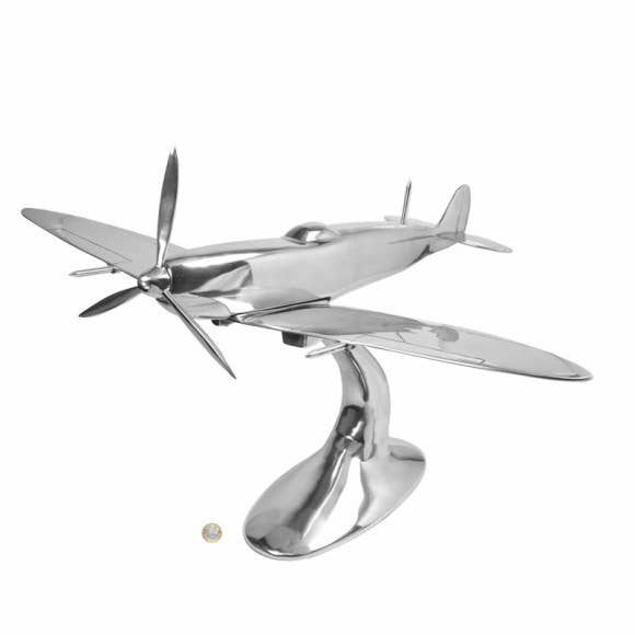 Nauticalia – wholesale Decorative tabletop object – Aluminium Spitfire Sculpture3