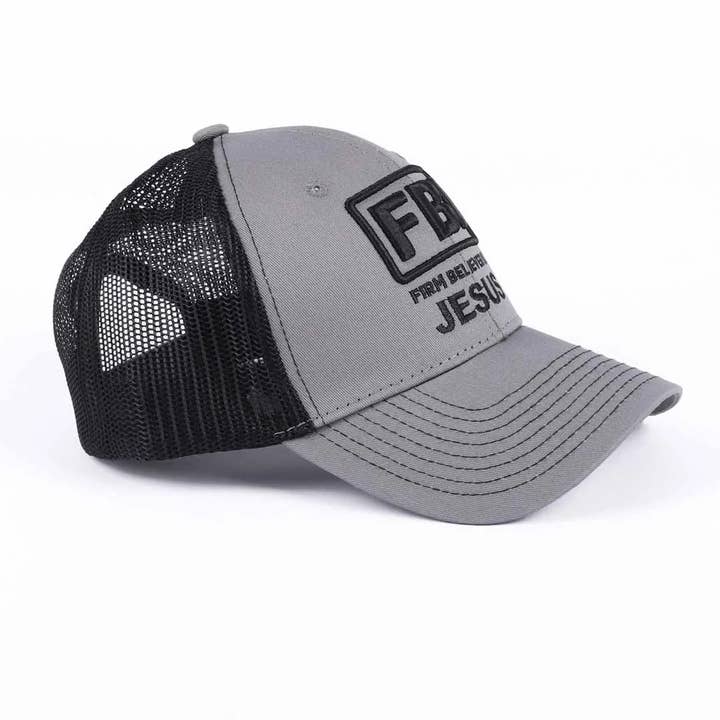 Swanson Christian Products - Wholesale Trucker Hat - Unisex - Hat - Grey/Black - FBI2