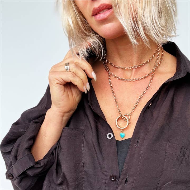 I Welcome Miracles Into My Life Ring Multifunctional Necklace for wholesale by Katia Designs