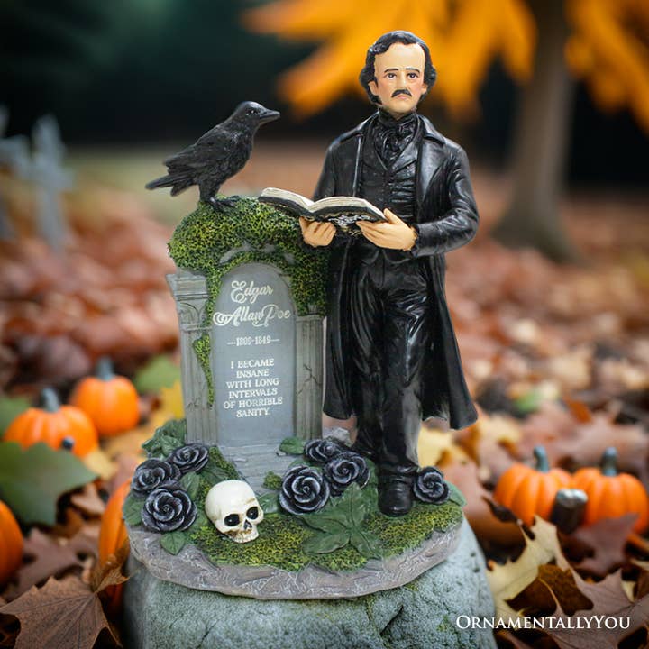 OrnamentallyYou - Wholesale Decorative Figurine - Edgar Allan Poe Handpainted 9" Figurine, Horror Home Statue 0
