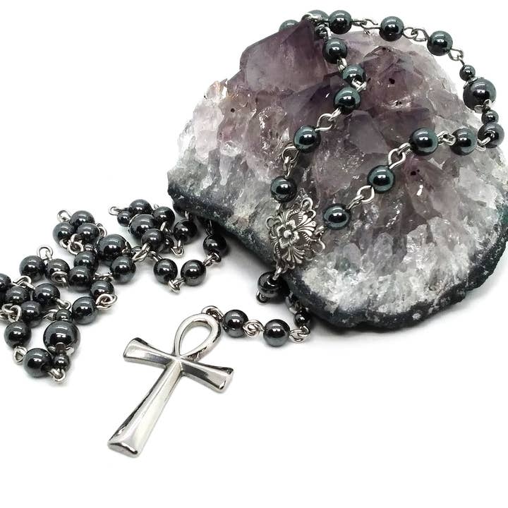 JunkyardBat – Colar de contas de oração por atacado – Terço de Tornozelo em Aço4