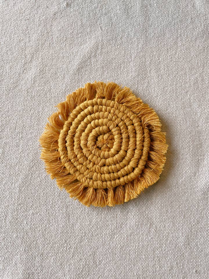 Macrame Coasters for wholesale by Meraki Handmade Collective