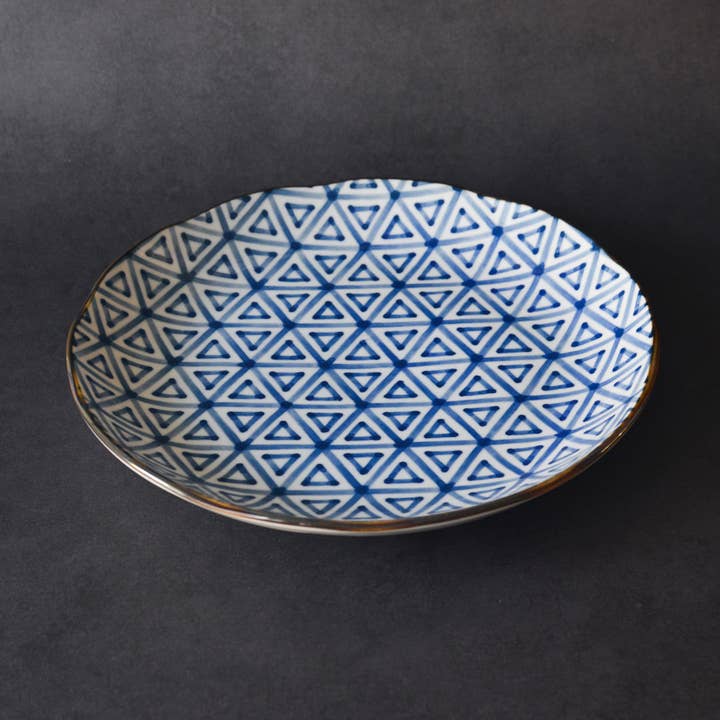 Mino Ware Plate L - Wagokoro Triangle for wholesale by HARMONY NIPPON