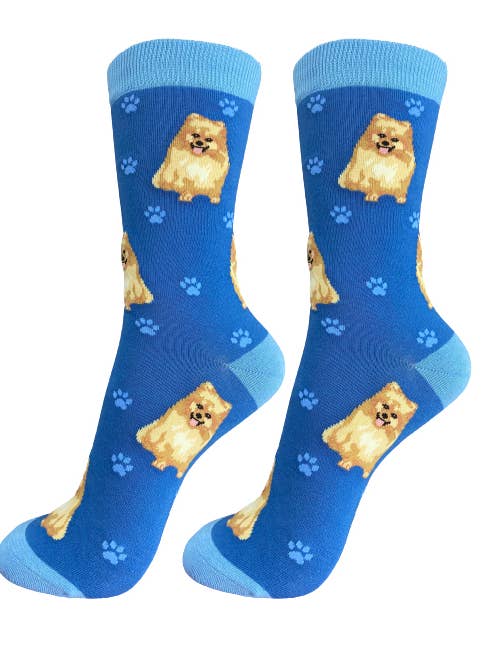 E&S Pets - Wholesale Socks - Unisex - Pomeranian Socks - Unisex - Fun Novelty Dog Socks