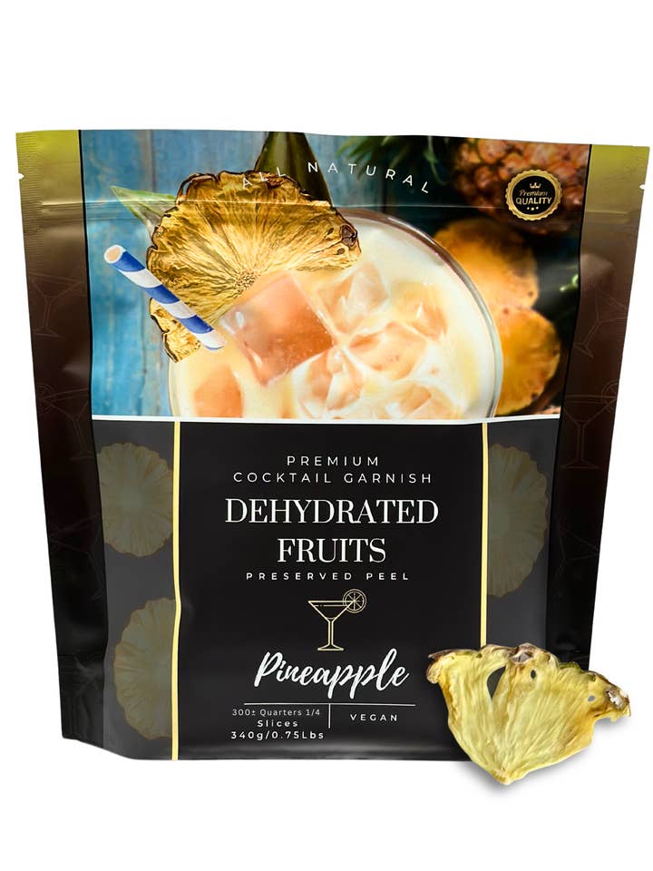 Dehydrated 1/4 Pineapple Slices – BULK SIZE | 300± 1/4 Slices | DRIED FRUITS for Cocktail Garnishes & More (Copy) for wholesale by PRESERVED PEEL