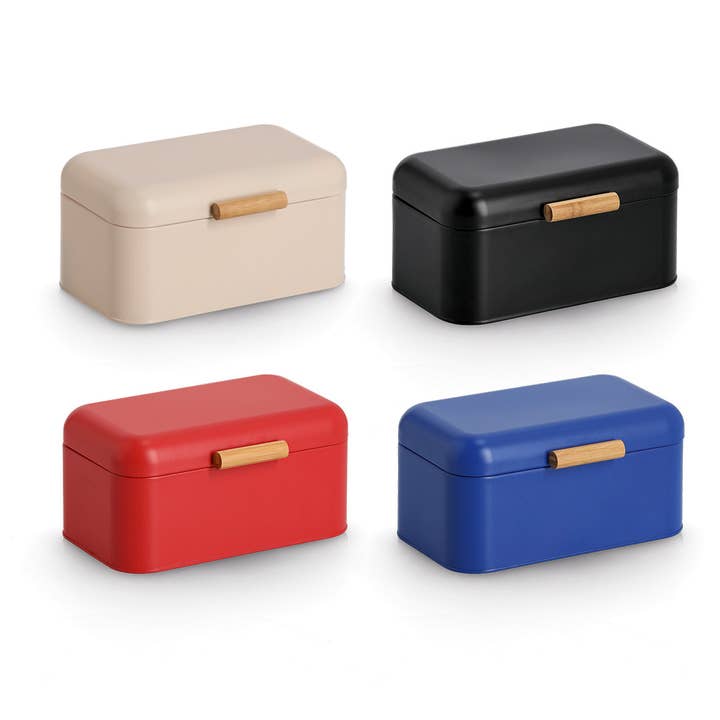 Brödlåda, Metall/Bambu *stor* för wholesale av Zeller Present